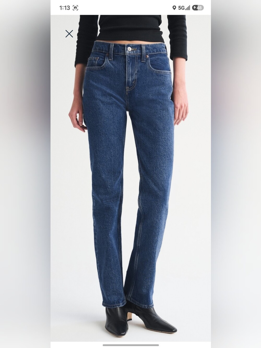 Abercrombie Womens Curve Love High Rise 90's Straight